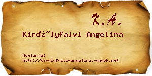 Királyfalvi Angelina névjegykártya